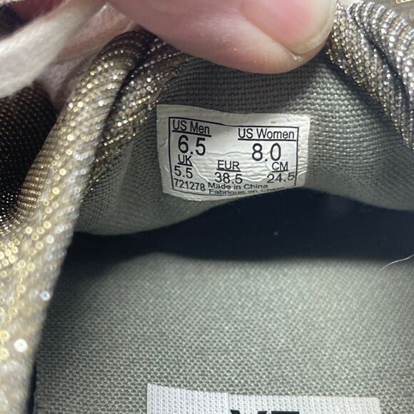 Vans Silver Gold Glitter Shimmer Lace Up Low Top Casual Sneakers Shoes Size 8 - Picture 6 of 7